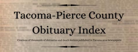 tacoma wa obituaries|Death notices